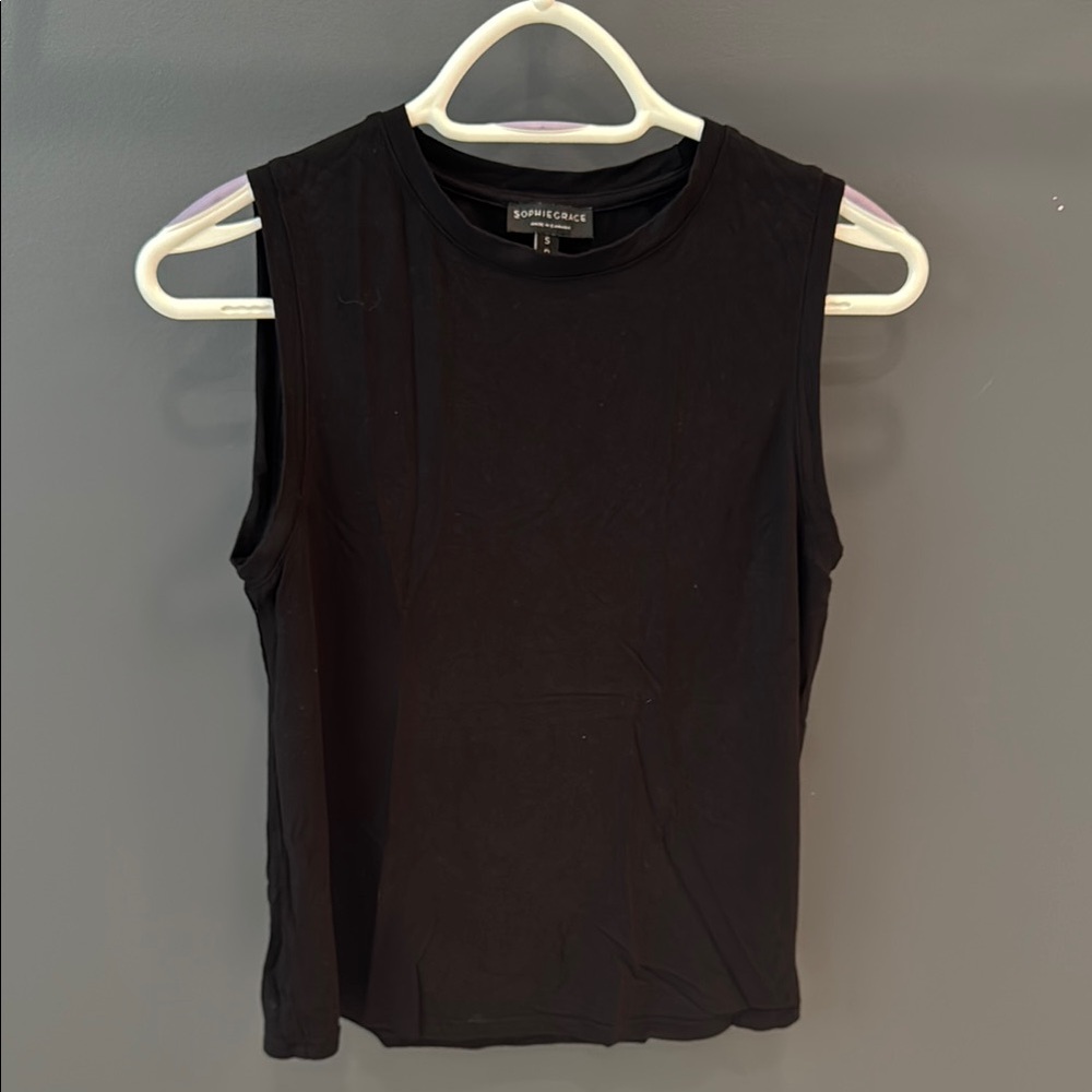 Sophie Grace Black Sleeveless Top